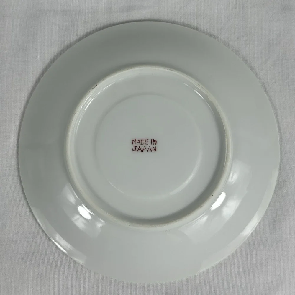 Vintage Floral Teacup‎ Saucer Set Gold Trim Multi-Color Rose Grandmillennial